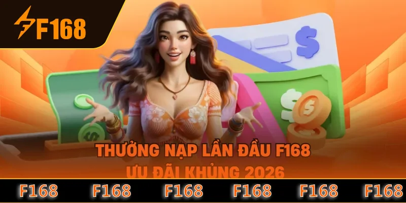 Thưởng Nạp Lần Đầu F168 - Ưu Đãi Khủng 2026
